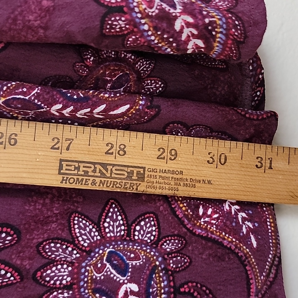 Forever 21 Wine Colored Paisley Print Mini Dress Or Tunic Top Junior S - Picture 15 of 16